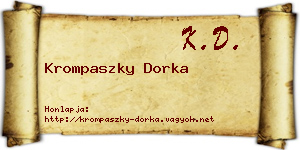 Krompaszky Dorka névjegykártya